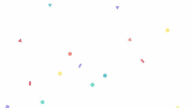 abstract playful confetti flat design motion background