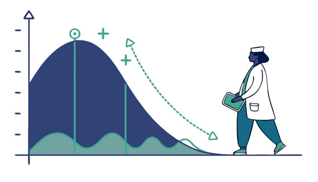 Data analysis and statistical research vector graphic