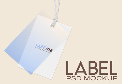 Elegant Label Mockup Design PSD