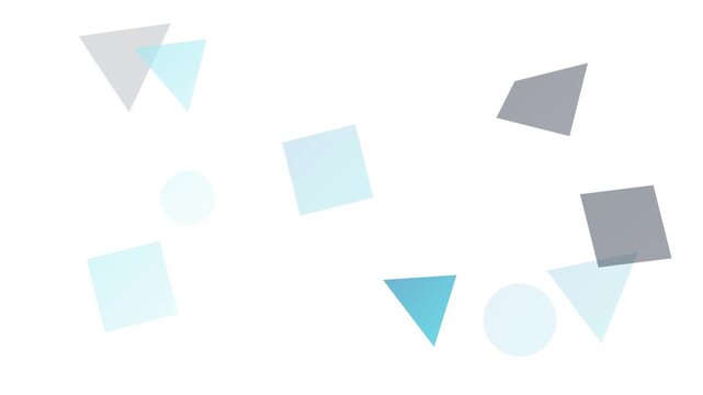 Abstract Floating Geometric Shapes Corporate Blue Animation