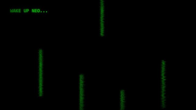 Matrix retro vhs glitch noise distortion green cyber screen