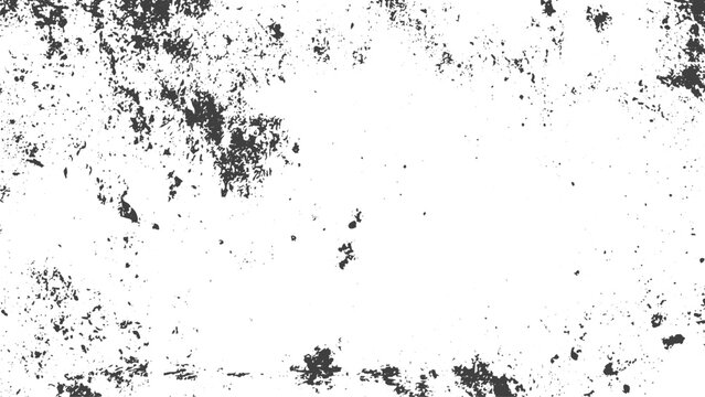 Retro Black and White Grunge Overlay with Dust Texture, Scratch Marks, Grain Noise and Weathered Wall Style Background Effect.