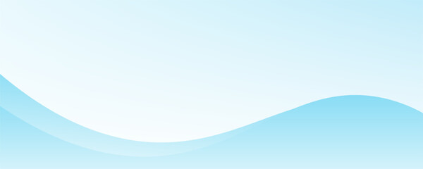Naklejka premium Light blue and white abstract gradient background with soft minimalist wavy curve shapes vector