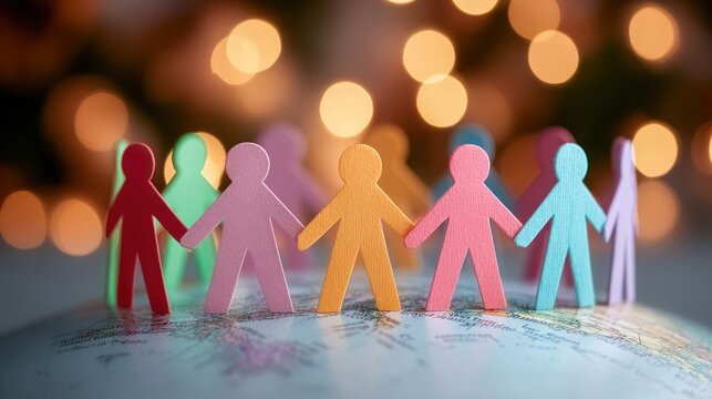 Global community collaboration diversity human connection