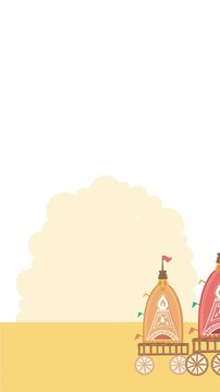 Pastel Jagannath Ratha Yatra Chariot Animation 