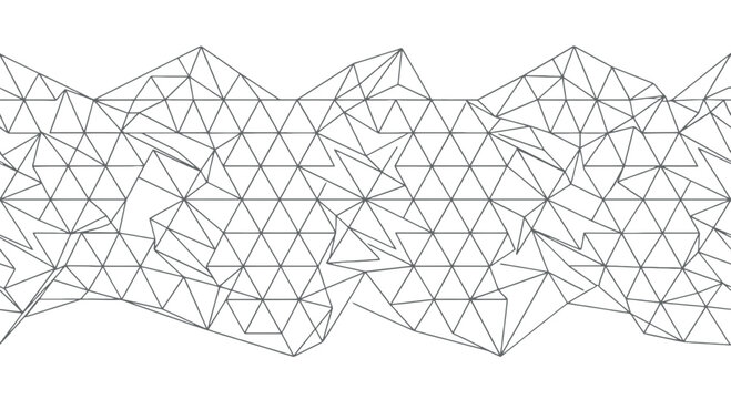 Abstract geometric network of interconnected lines