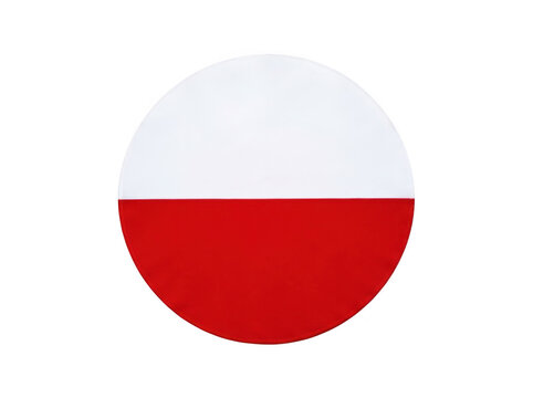 Poland Flag Circular Design Element Transparent Background