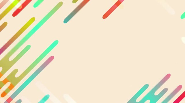 Abstract colorful diagonal rounded line pattern 4K