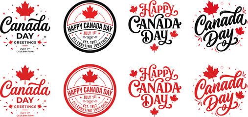 Happy canada day greetings and celebrations july 1st national holiday © farzana26