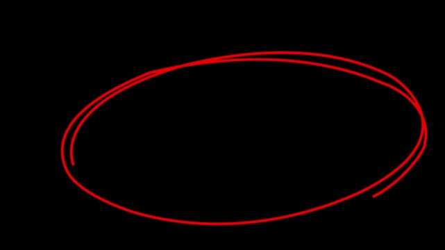 hand drawing circles animation on black background, white circle drawing. For marking text, numbers, marker pen, pencil, hand-drawn doodle grunge circle