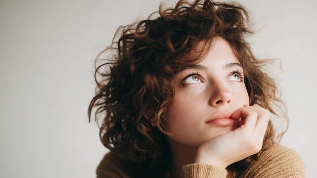 Thoughtful Young Woman Looking Away