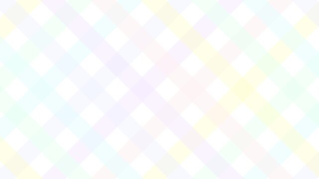 虹色のチェック柄の背景