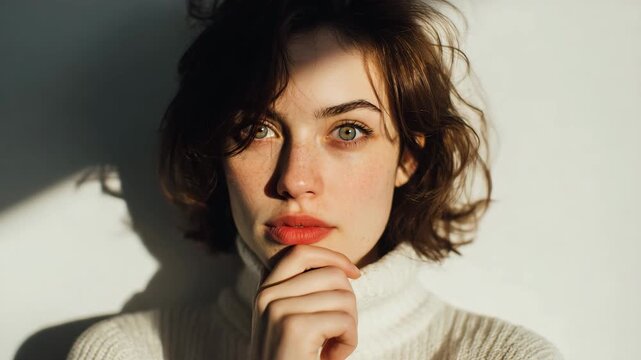 Thoughtful Young Woman Looking Away
