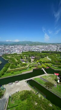 五稜郭タワーより望む五稜郭公園