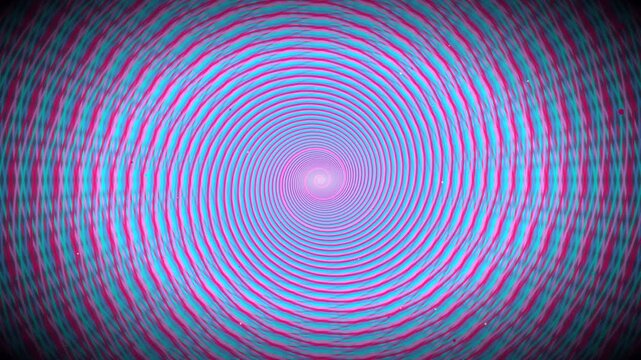 Abstract trippy hypnotic optical illusion pink cyan swirl