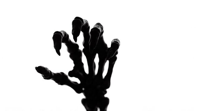 Horror Claw A skeletal hand with sharp menacing claws reaching out in the darkness evoking a sense of dread and fear a perfect visual for spooky themes