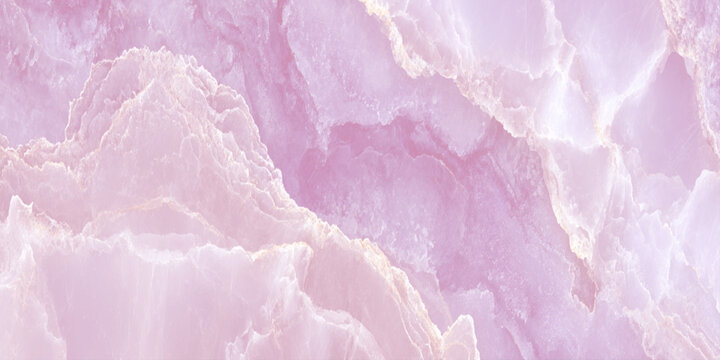 Rose quartz crystal texture background with natural pink mineral marble patterns and white veins