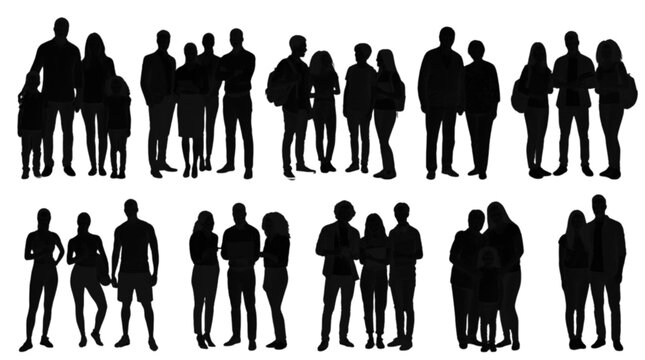 Group of diverse people walking together outdoors