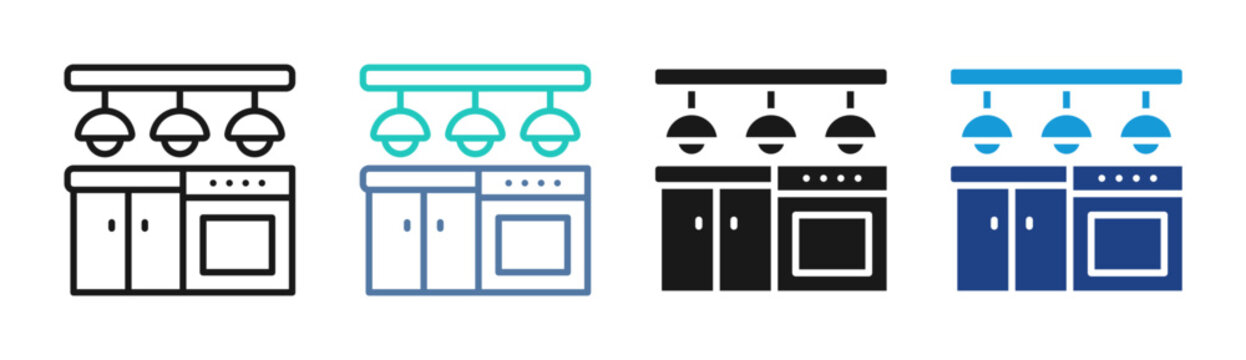 Kitchen Set icon set multiple style collection