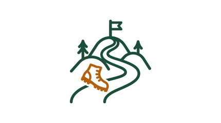 Fototapeta premium Golf Course Hole Illustration Design.