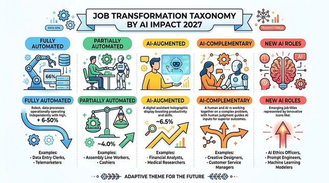 Job transformation taxonomy showing ai impact on future careers
