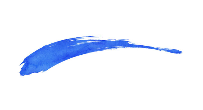 Watercolor paint brush stroke isolated on transparent background