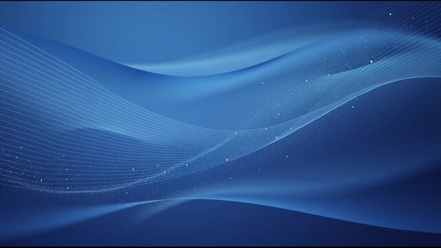 Blue wave abstract background design element.