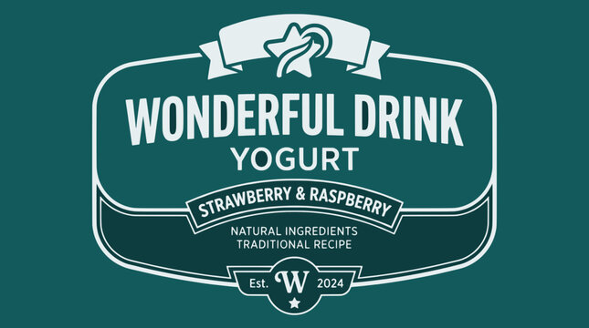 Delightful vintage print showcasing a funny quote about a wonderful yogurt drink