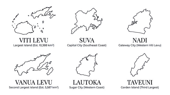 Fiji Islands Maps and Locations.
