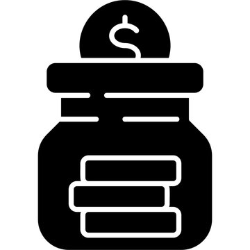 Glyph Solid Saving Icon