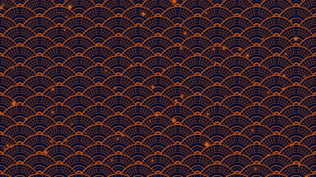 Sapphire copper luxury art deco geometric glowing animation