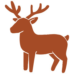 Obraz premium Deer Forest Animal Illustration