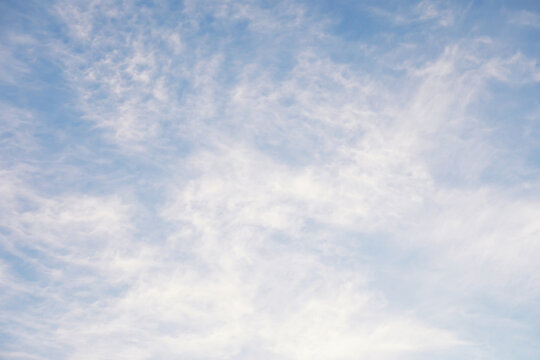 Sky landscape with clouds in pastel colors