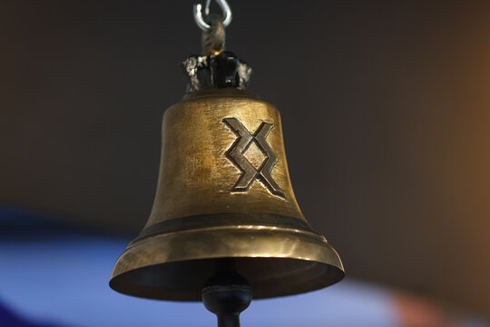 Bucharest Stock Exchange logo and opening bell.