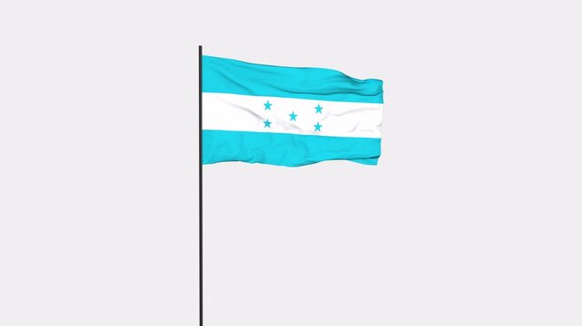 Honduras Flag Animation 4K Transparent Background with Alpha Channel