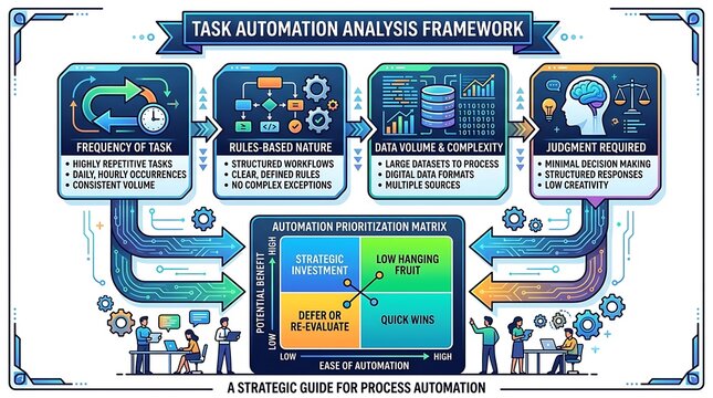 Task automation analysis framework and prioritization matrix chart