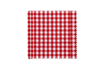 Obraz premium Red and White Checkered Tablecloth Transparent Background