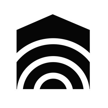 Smart Home Wi-Fi Connectivity Logo Icon