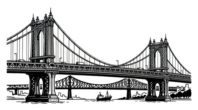 Brooklyn Bridge New York City Landmark.
