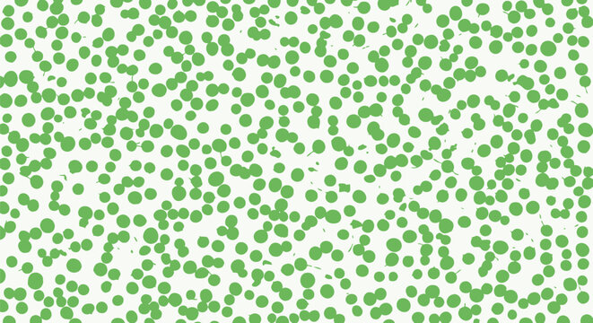 Green circles pattern on white background modern abstract dot texture playful organic confetti design element minimalist graphic wallpaper vector illustration.