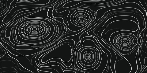 Abstract topographic contour map terrain pattern with topographic elevation abstract geometric landscape geography cartography visualization navigation monochrome background minimalist © MOHAMAD