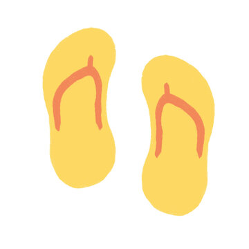 노란색 조리 샌들