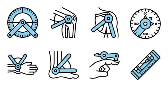 Orthopedic goniometer for joint range of motion measurement
