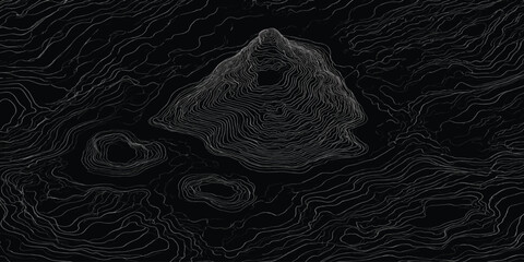 Abstract topographic elevation contour map texture with topographic elevation abstract geography cartography monochrome minimalist visualization contrast geometric complexity background © MOHAMAD