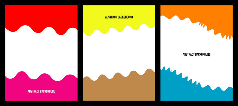 Vibrant Abstract Backgrounds with Wavy Color Gradients in Modern Minimalist Style