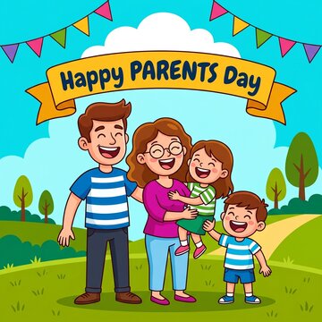 Happy Parents Day Illustration