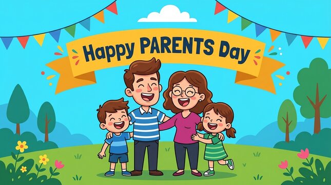 Happy Parents Day Illustration
