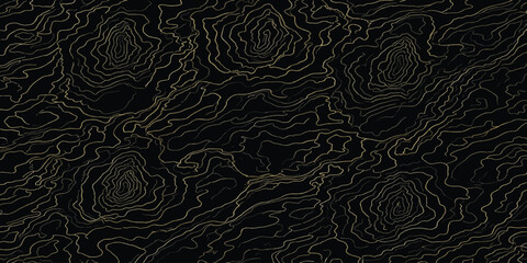 Abstract dark background with thin golden topographic lines topographic abstract geography cartography background minimalist geometric metallic wallpaper creative illustration sophisticate © MOHAMAD