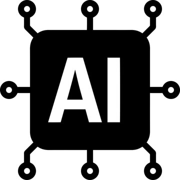 Artificial Intelligence Chip Vector Icon AQ