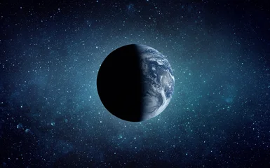 View from space of the sunrise over planet Earth . Elements of this image furnished by NASA. © Tryfonov